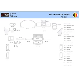 Honda CR-V 1997-2002 Interior WHZ Dashboard trim kit 22 Parts 2