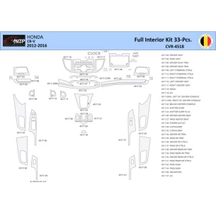 Honda CR-V 2012-2016 Interior WHZ Dashboard trim kit 33 Parts 2