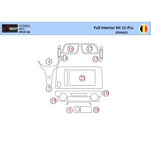 Honda CR-V 2016-2022 Interior WHZ Dashboard trim kit 15 Parts 2