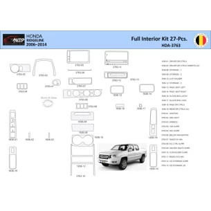 Honda Ridgeline YK1 2009-2017 Interior WHZ Dashboard trim kit 27 Parts 2