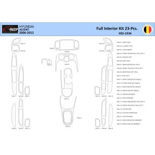 Hyundai Accent 2005-2011 Interior WHZ Dashboard trim kit 23 Parts 2