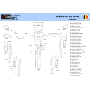 Hyundai Accent 2012-2017 Interior WHZ Dashboard trim kit 17 Parts 2