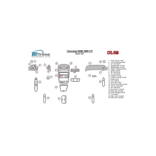 Chevrolet HHR 2009-UP Basic Set Interior BD Dash Trim Kit