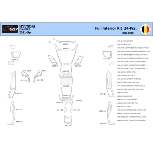 Hyundai Elantra 2010-2015 Interior WHZ Dashboard trim kit 24 Parts 2