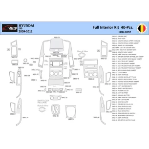 Hyundai-i30 2009-2011 Interior WHZ Dashboard trim kit 40 Parts 2