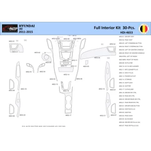 Hyundai i40 2011-2015 Interior WHZ Dashboard trim kit 30 Parts