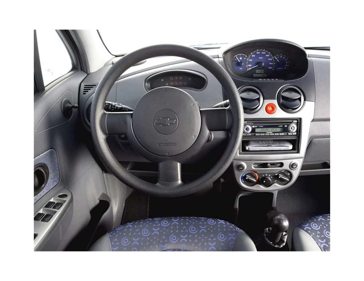 Daewoo Matiz 01.2005 3D Interior Dashboard Trim Kit Dash Trim Dekor 13-Parts - 1 - Interior Dash Trim Kit