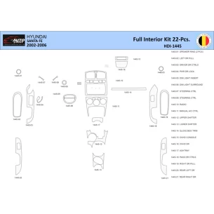 Hyundai Santa Fe 2002-2006 Interior WHZ Dashboard trim kit 22 Parts 2