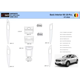 Infiniti EX35 2008-2013 Interior WHZ Dashboard trim kit 10 Parts 2