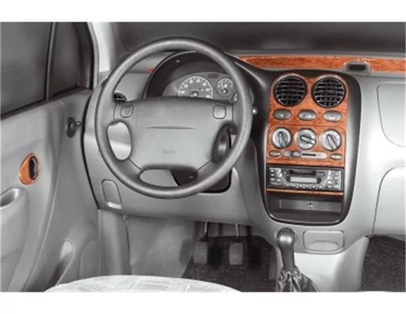 Daewoo Matiz 08.98-01.05 3D Interior Dashboard Trim Kit Dash Trim Dekor 11-Parts - 1 - Interior Dash Trim Kit