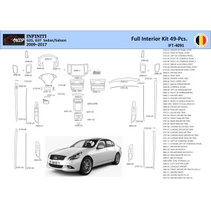 Infiniti G25 2009–2015 Convertible Interior WHZ Dashboard trim kit 49 Parts 2