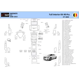 Infiniti G37 2008–2015 Sedan Interior WHZ Dashboard trim kit 40 Parts 2