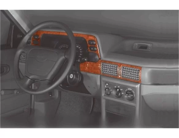 Daewoo Nexia 02.95-05.97 3D Interior Dashboard Trim Kit Dash Trim Dekor 12-Parts - 1 - Interior Dash Trim Kit