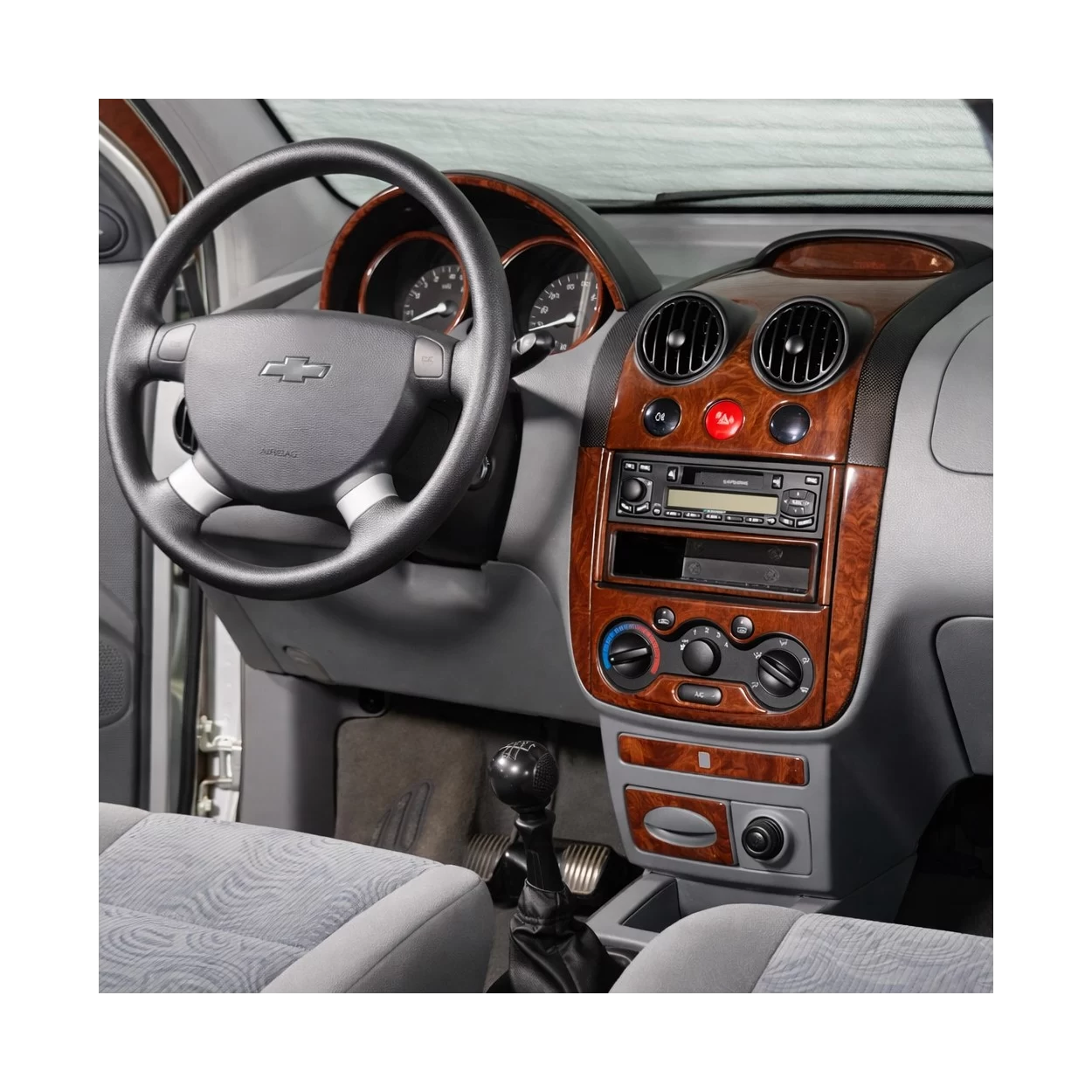 Chevrolet Kalos 01.2002 3D Interior Dashboard Trim Kit Dash Trim Dekor 6-Parts