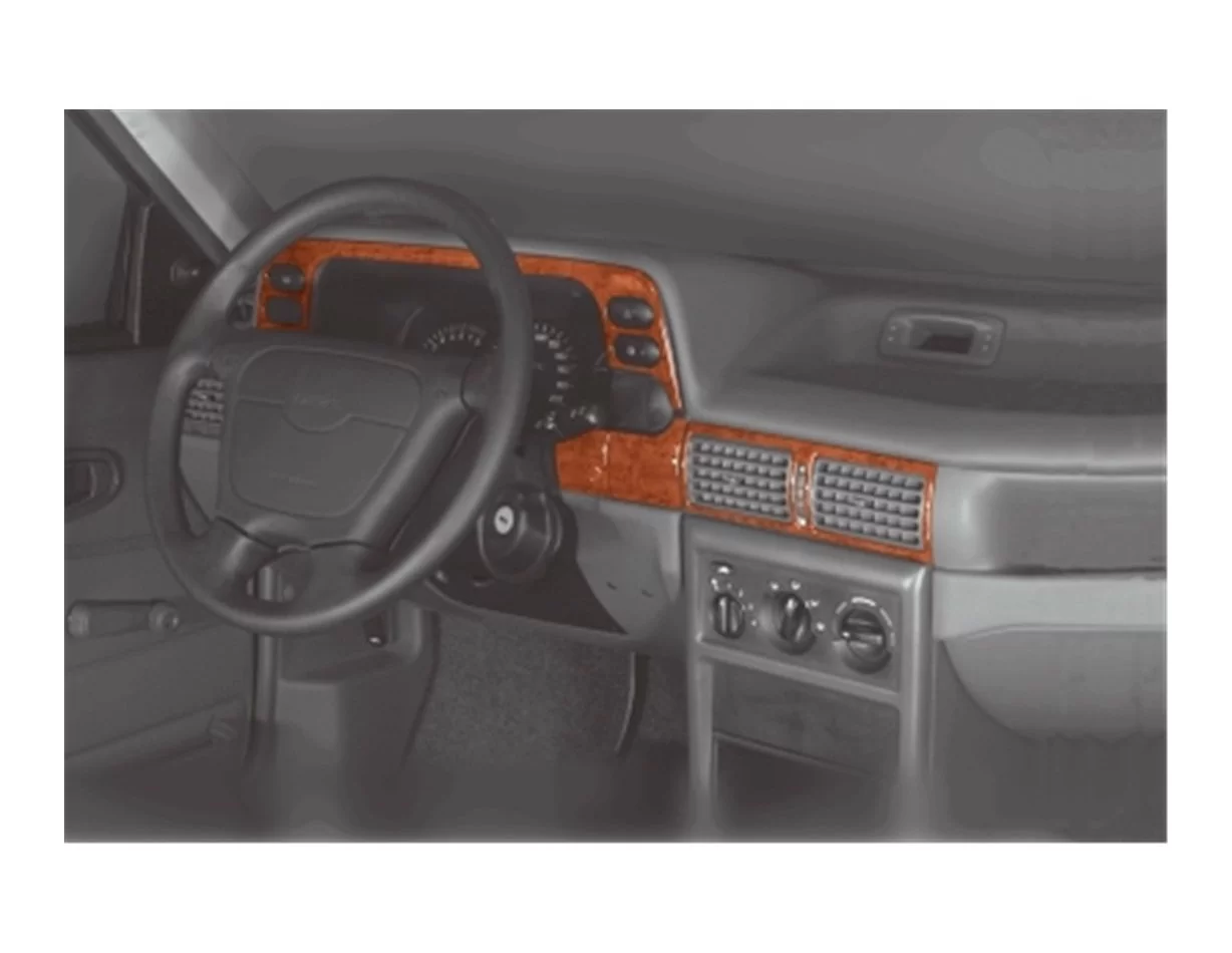 Daewoo Nexia 02.95-05.97 3D Interior Dashboard Trim Kit Dash Trim Dekor 12-Parts - 1 - Interior Dash Trim Kit