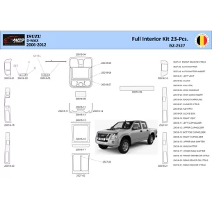 Isuzu D-Max Interior WHZ Dashboard trim kit 23 Parts