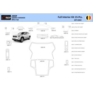 Jeep Grand Cherokee 2011-2020 Interior WHZ Dashboard trim kit 15 Parts 2
