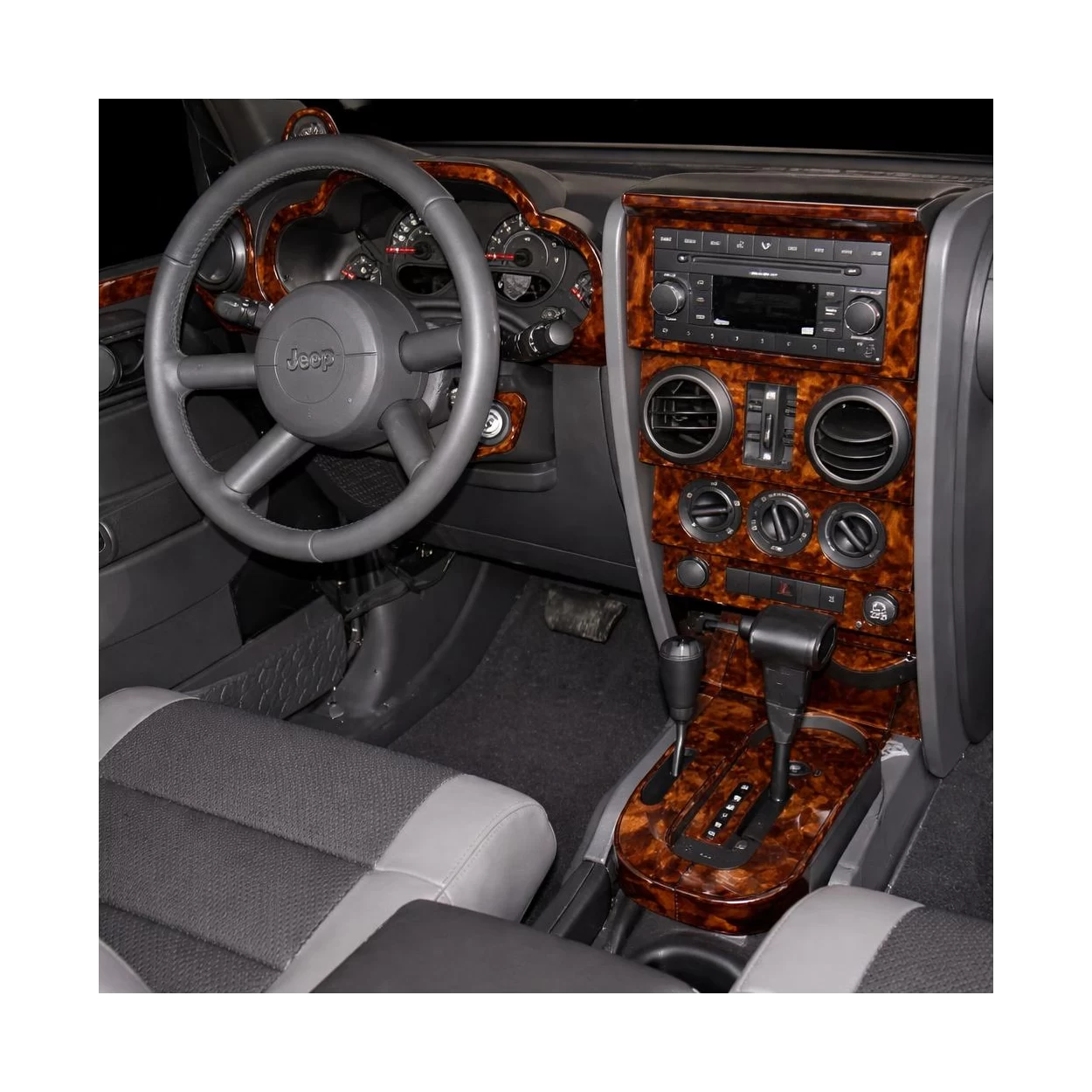 Jeep Wrangler 2007-2010 Interior WHZ Dashboard trim kit 11 Parts