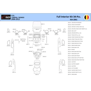 KIA Carens 2009 Interior WHZ Dashboard trim kit 34 Parts 2